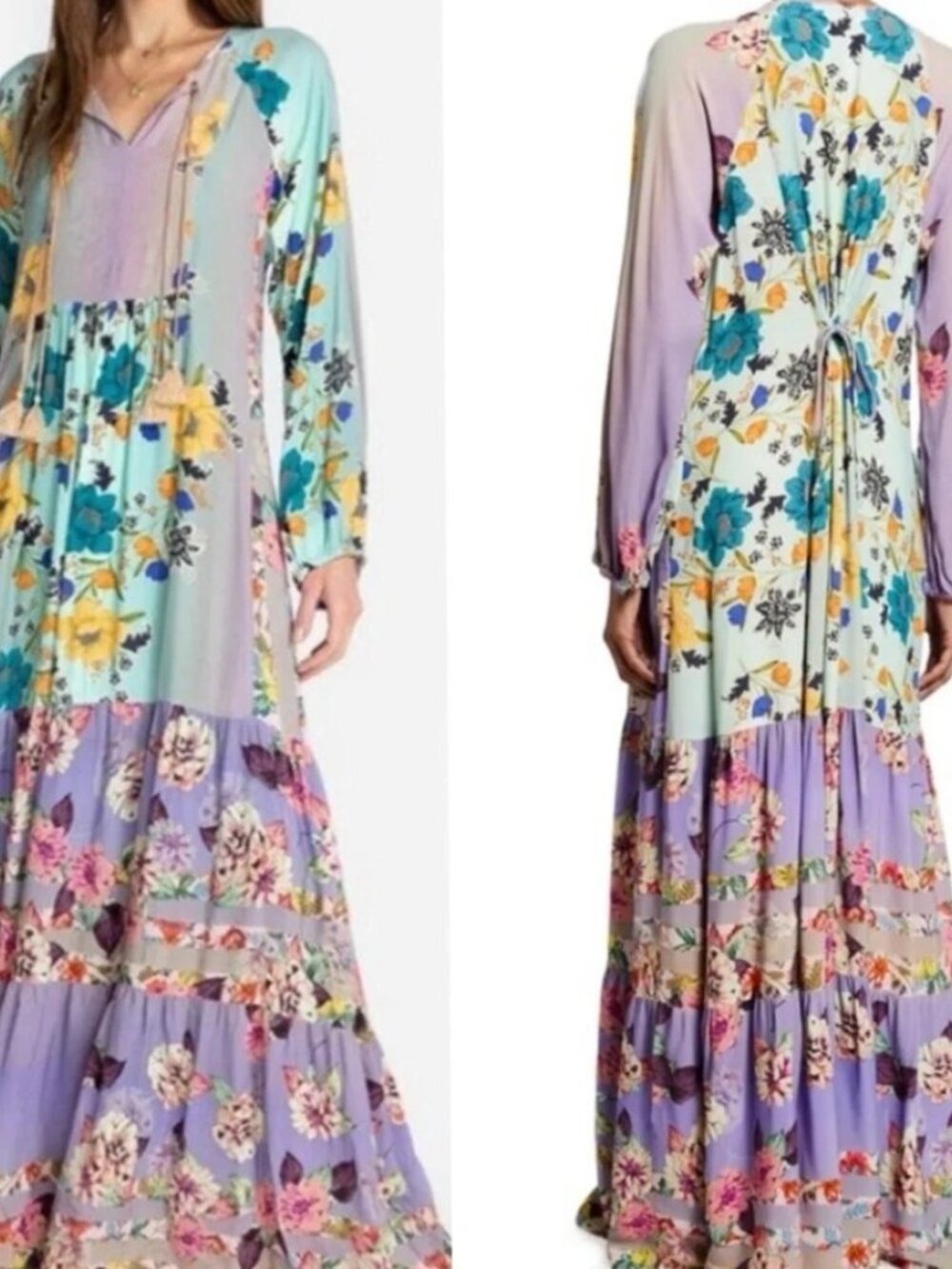 Johnny Was silk blend Penelope Maxi dress - Picture 3 of 5